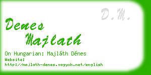 denes majlath business card